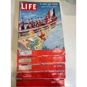 LIFE Magazine Lot of 5 1955 Sophia Loren MacArthur Cathy Crosby Vintage History